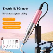 USB Electric Nail Polisher, Portable Nail Polisher Set, Nail And Foot Care Tool Set, Suitable For Polishing And Grinding, Electric Nail File, Home Nail Polishing Set, Gift Choice, Holiday Gift - Multicolor - View 2