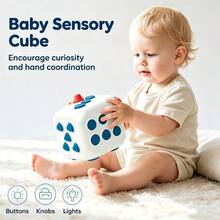 Baby Busy Ball Early Education Children Hand-Grip Ball Educational Sensory 6-Sided Dice Soothing Toy - Multicolor - View 2
