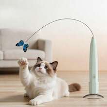 Automatic Butterfly Cat Toy With Suction Cup, 2-In-1 Hands-Free Self-Play Interactive Toy, Durable And Bite-Resistant Indoor Pet Puzzle Toy, Suitable For Kittens - View 3