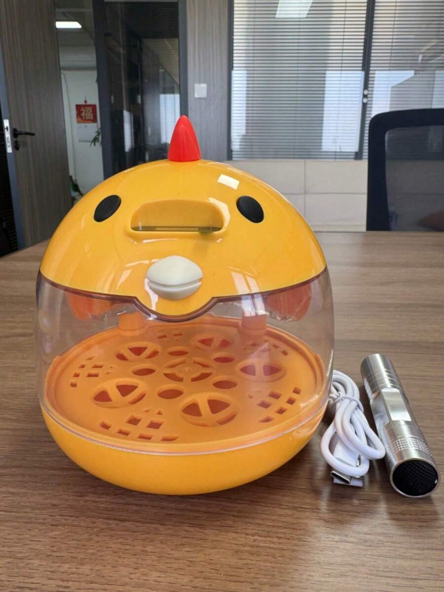 5 piezas Incubadora para el hogar con ovoscopio, apta para empollar huevos de pollo, pato, codorniz y ganso, con ventana transparente, control de humedad, control automático de temperatura, volteo manual de huevos, Mamá Pájaro