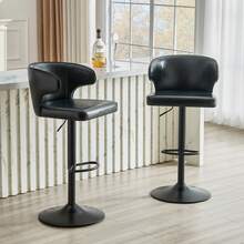 Seating for Dining pour la maison, noir, pu, 49 x 45 x 110 cm - Noir - Voir 2