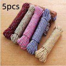 4pcs/Set, 10m/393.7in Nylon Rope, Used For Fixing And Dragging Items, Camping Accessories, Indoor/Outdoor Clothesline, Random Rope Color, Clothesline - Multicolor - View 1