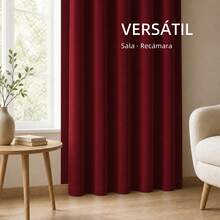 POLIGONO Curtains - Burgundy - View 2