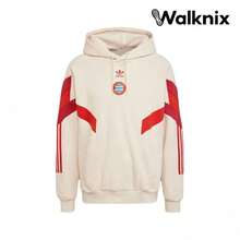 Adidas Originals FC Bayern X Originals FW24 Collegiate Striped Logo Embroidered Fashion Hoodie Linen Hoodies Men - 彩色 - 查看 1