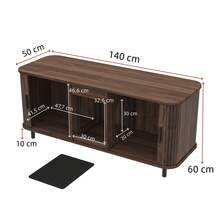 Furniture Brown 140 X 50 X 60 Cm - Walnut - 查看 5