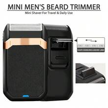 HIENA Men's Wireless Mini Hair Clipper & Shaver, 1/2/3pcs Optional, USB-C Rechargeable With LED Display, Lithium Battery Hair Trimmer, Home Haircutting Tool, Suitable For Beginner Barbers, Great Holiday Gift - Multicolor - View 10