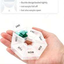 Travel Weekly Round Pill Organizer With 7 Compartments, Convenient For Organization - Conventional - View 5