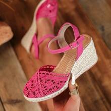 Women Wedges & Platform - 玫紅色 - 查看 8