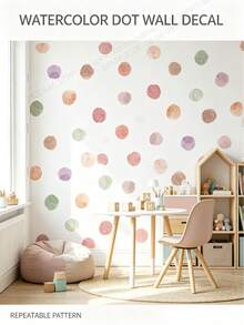 3pcs/Set Dotted Wall Stickers, Modern Color Block PVC Wall Decals For Home Decor, Spring Decoration Project To Refresh Your Home, Holiday Decoration Stickers Gift For Birthday Graduation - A - View 4
