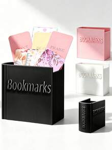 3D Printed Book-Shaped Bookmark Storage Display Rack, Cute Artistic Style Book Lover Desk Organizer, Creative Bookworm Gift, Teacher's Day Graduation Season Christmas Birthday Souvenir, Study Office Desk Aesthetic Decor - Multicolor - View 1