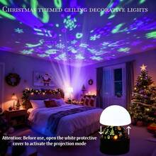 USB Plug & Play Christmas Projection Light 2-In-1 Night Light, Snowman, Reindeer, Christmas Tree Pattern Holiday Party Atmosphere Decorative Light - Multi-color light - View 11