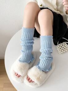 1 Pair Y2K Girls' Warm Foot Covers, Morandi Color Palette Breathable Comfortable Leg Warmers For Autumn/Winter, Children's Warm Foot Covers - Multicolor - View 8