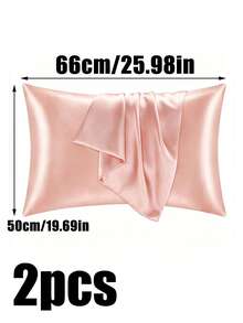 Luxurious Silky Soft Pillowcase-Breathable Skin-Friendly, Cool To The Touch, Satin Pillowcases, Solid Color Envelope Closure-Machine-Washable Bedding, Ice Silk, Satin, Faux Silk Pillowcase, Christmas Gift, Fall Home Decor, Halloween Decor Pillowcase - Multicolor - View 25