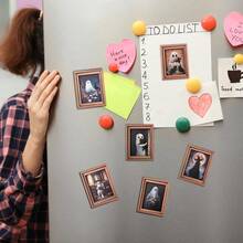 1pc Fun And Creative Halloween Wooden Ghost-Shaped Photo Frame Fridge Magnets - Suitable For Halloween, Christmas, Bathroom, Kitchen, Party, Home, And Dining Room Decor, As Well As Fridge Decoration And Birthday Or Holiday Gifts. - Multiple Styles - View 2