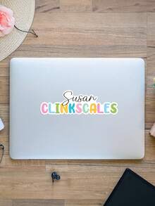 Stiker Vinyl Teks Pelangi Kustom, Stiker Nama Tulisan Tangan yang Dipersonalisasi, Label Dekoratif Tahan Air, Cocok untuk Laptop, Botol Minum, Buku Catatan, Mug Perjalanan, Hadiah Kustom untuk Penggunaan Sehari-hari - MultiWarna - View 9