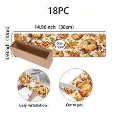 1pc Thanksgiving Pumpkin Pattern Design Rubber Faucet Splash Guard, Bathroom Faucet Splash Pad, Mud Guard, Moisture-Proof Non-Slip Faucet Mat, Kitchen Countertop Accessory. Protect Your Kitchen Countertop. - Multicolor - View 11