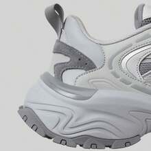 Adidas SHADOW FEVER "After-Work Shoes" Stable Cushioning Thick Sole Mesh Chunky Sneakers JR0042 - Light Grey - View 9