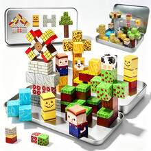 49/35pcs Magnetic Building Blocks Set - Farm Theme, 3D Puzzle Toy, Suitable For Children, Interactive Learning Toy, Suitable For Boys And Girls, 3D Sensory Color Blocks, Fun Educational Toy, Warm Christmas Gift - Multicolor - View 10