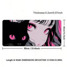 Anime Girl Extra Large Mouse Pad, Game Table Pad, Large Keyboard Pad, Washable, Rubber Anti Slip Bottom, Gift Mouse Pad, Desktop Protection Pad, Study Table Pad, Multiple Sizes Available, Computer Keyboard Pad, Laptop Pad - View 10