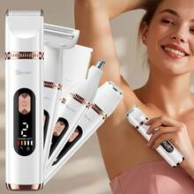 Hatteker 1pc 5-In-1 Women's Shaver Home Multifunctional Razor Epilator Leg Underarm Intimate Trimmer Set - View 12