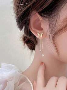 topshiny Anting Menjuntai - Yellow Gold - View 4
