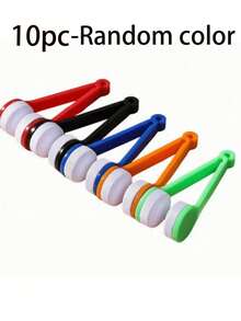 1/5/10pcs Portable Eyeglass Cleaning Kit, Includes Microfiber Cleaning Cloth And Double-Sided Brush, Keep Your Glasses Clean And Like New Anytime - Multicolor - View 12
