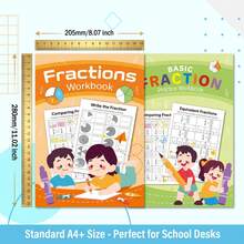 Basic Fractions Workbooks For Kids (2 Levels:24+32 Pages) - Visual Fraction Coloring & Matching,Equivalent & Comparing Fractions,Number Lines Worksheets,Elementary Math Activities,Back To School Supplies,Homeschool Teaching Aids,Grades 2-5,Classrooms - Multicolor - View 6