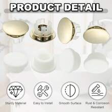 2Pcs Sink Overflow Ring, Universal Sink Overflow Drain Cover, Insert In Hole Double Layer Cap Round Caps For Bathroom Kitchen Basin Wash Basin - Brushed Gold - View 3