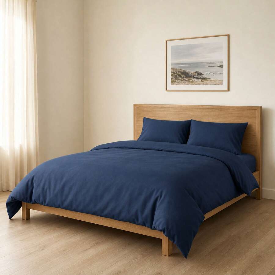 POLIGONO Duvet Covers Sets - Navy Blue - View 1