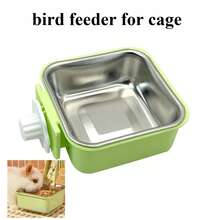 Mangkuk Gantung 2-in-1 untuk Hewan Peliharaan, Tempat Makan dan Minum Burung yang Dapat Dilepas, Aksesori Pemberian Makan Sangkar Burung untuk Burung Beo, Parkit, dan Cockatiel - MultiWarna - View 1