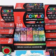 12/24/36 Colors Liquid Acrylic Markers, Soft Tip, Marker Pens, Professional Art Use For Adults, Suitable For Canvas, Stone, Wood, Glass, Ceramic, Fabric, Etc., DIY Craft Creation - Multicolor - View 8