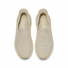 Skechers Men's MAX CUSHION Series SLIP-INS Hands-Free High-Rebound Thick-Sole Cushioned Breathable Casual Walking Shoes - Khaki - View 3