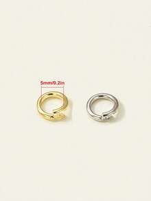 [Jewelry Making Open Jump Rings]18K Gold Plated Copper Open Jump Rings, Suitable For Jewelry Making | Keychains And Necklaces, Jewelry Making Accessories - Multicolor - View 17