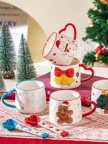 WGROOM 1pc New Ceramic Mug Cup Creative Household Office Gift Personalized Hand-Painted Cup - Multicolor - View 8