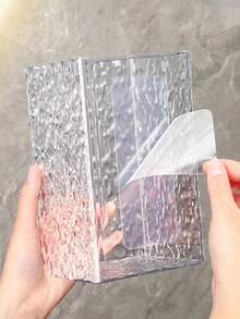 Translucent Wall-Mounted Tissue Box, No-Drill Self-Adhesive Tissue Holder, Multi-Purpose Desktop Tissue Storage Box, Suitable For Bathroom, Kitchen, Bedroom, Home And Holiday Decor, Bathroom Decor, Home Decor, Room Decor - Multicolor - View 4