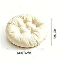 4pcs Casual Style Polyester Chair Pads, Soft Round Seat Cushions, Durable Knitted Design, Suitable For Garden, Dining Room, Office And Living Room Chairs - A - View 10