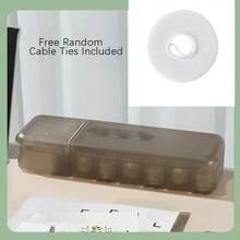 1 pieza Caja de gestión de cables de plástico con 7 compartimentos, organizador de cables reutilizable para cargadores y cables de datos, contenedor de almacenamiento de cables para el hogar y la oficina - Multicolor - Ver 18