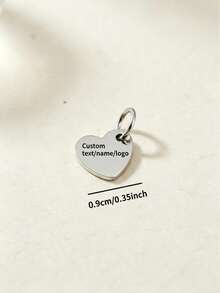 Custom Stainless Steel Heart Pendant- Personalized Jewelry Gift With Name Engraving, Small Hanging Ornament,Gift For Girlfriend/Mother - Multicolor - View 8