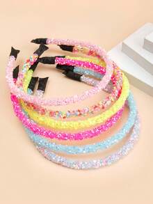 6pcs Colorful Crystal Sequin Headband - Multicolor - View 1