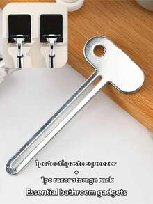 1pc Metal Manual Toothpaste Squeezer - Compression Style Household Toothpaste Squeezer, Space-Saving Kitchen Supplies, Toothpaste Compressor Suitable For Home Use, Daily Life Essential, Applicable To Cosmetics, Creams And Ointments, Toothpaste And Cat Food, Also Can Be Used For Art Studio Paint Squeezing, Reduce Waste, No Electricity Needed, Toothpaste Squeezer, Cat Food Squeezer, Animal-Shaped Plastic Toothpaste Squeezer Suitable For Children, Great Choice For Children's Day Gift (Random Color And Style) - A - View 11