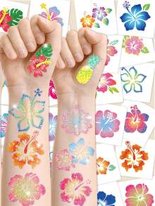 STARTTOOS 60pcs Ocean Floral & Animal Pattern Temporary Tattoo Stickers, Kids DIY Birthday Party Christmas Gift Arm Body Waterproof Temporary Tattoo Decals - Multicolor - View 6