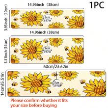 1pc Autumn Floral Pattern Rubber Faucet Splash Guard, Bathroom Faucet Splash Pad, Mud Guard, Moisture-Proof Anti-Slip Faucet Pad, Kitchen Countertop Accessory. Protect Your Kitchen Countertop. - Multicolor - View 6