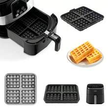 2‑Pack Silicone Waffle Molds, Non‑Stick Air Fryer Waffle Baking Mold, Heat‑Resistant Bakeware For Air Fryer & Oven, Kitchen Baking Accessories - View 2