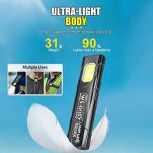 1pc Multi-Function LED Flashlight, 8 Lighting Modes, Side Light, Magnetic Back, Type-C Charging, Daily Waterproof (IPX5), Suitable For Outdoor Camping, Night Fishing, Repair Work, Etc. - Multicolor - View 4