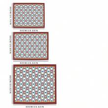 1PC Moroccan Retro Tile Print Washing Machine Top Mat, Non‑Slip Waterproof Washer Dryer Counter Protector Pad, Vintage Laundry Room Home Decor - Multicolor - View 10