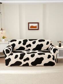 1PC Black & White Classic Carved Milk Pattern Cationic Sofa Cover, High Elasticity Full Coverage Anti-Dirt Anti-Dust Sofa Protector, Living Room Old Sofa Renewal, Machine Washable & Dry Cleanable, Suitable For 1/2/3/4 Seater Sofas, Autumn/Winter Style - Multicolor - View 5
