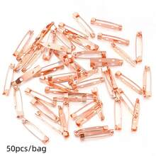 50pcs Iron Perforated Brooch Pins With Safety Clasp, Corsage Base Pins With Lock Head, Tie Pin, DIY Corsage Badge Hair Accessory Base, Jewelry Making Supplies - Brooch Base - View 16
