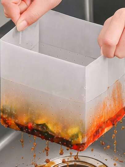 60pcs Vertical Multi-Functional Kitchen Garbage Strainer Bags, Durable And Easy To Dispose, High-Strength Food Waste Bags, Filter Wastewater And Collect Food Residue, Kitchen Gadget