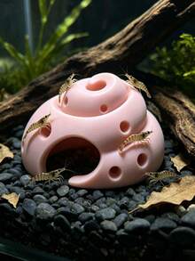 3D Printed Conch Shell Shaped Fish Tank Hideout Cave, Fish & Shrimp Breeding Hiding Hole, Aquarium Landscape Decoration Ornament Small Fish Shelter - A - View 4