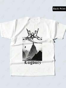 Summoning Lugburz White Metal Band Back Print 100% Tee T-Shirt - 白色 - 查看 1